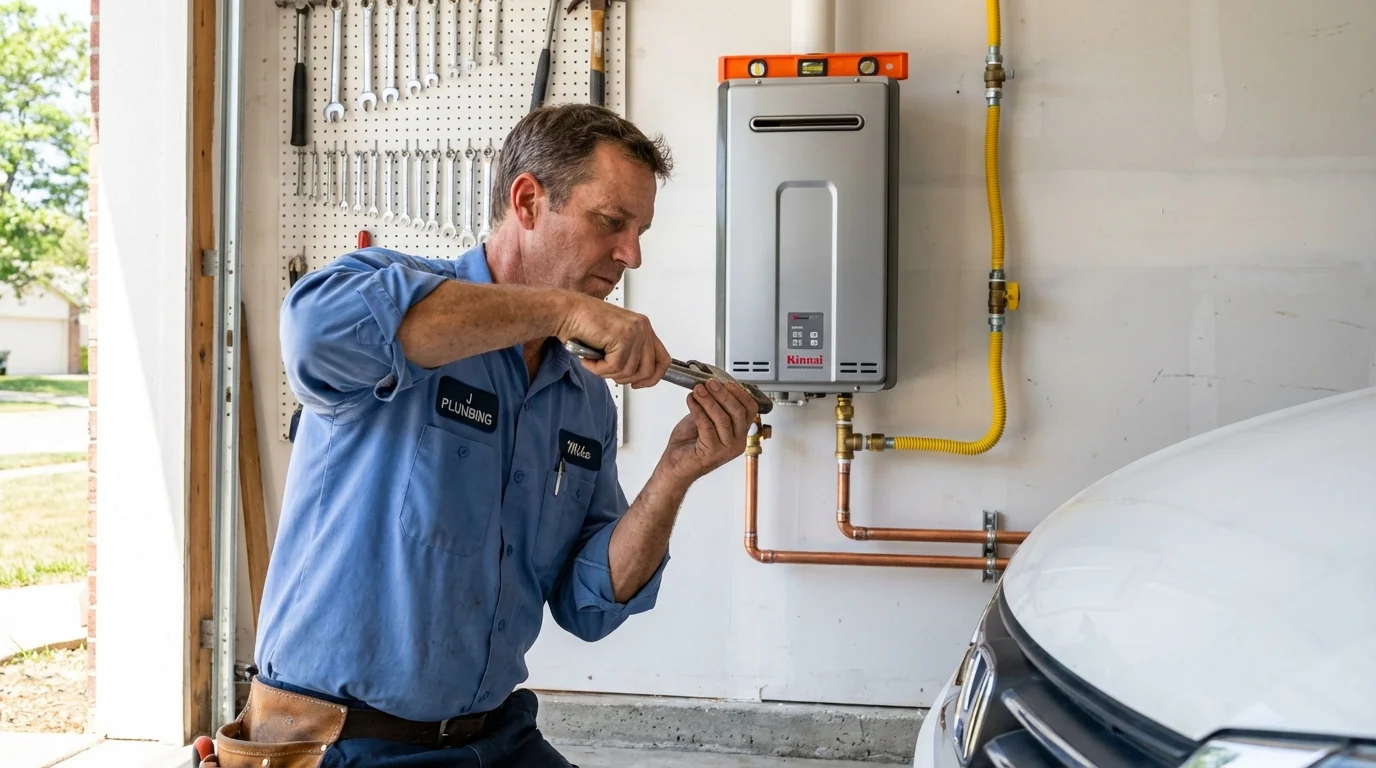Tankless water heater installation by a Johns Plumbing LLC plumber in Aromas